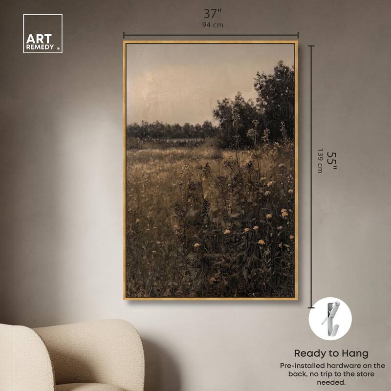 Vintage Meadow Canvas by Art Remedy