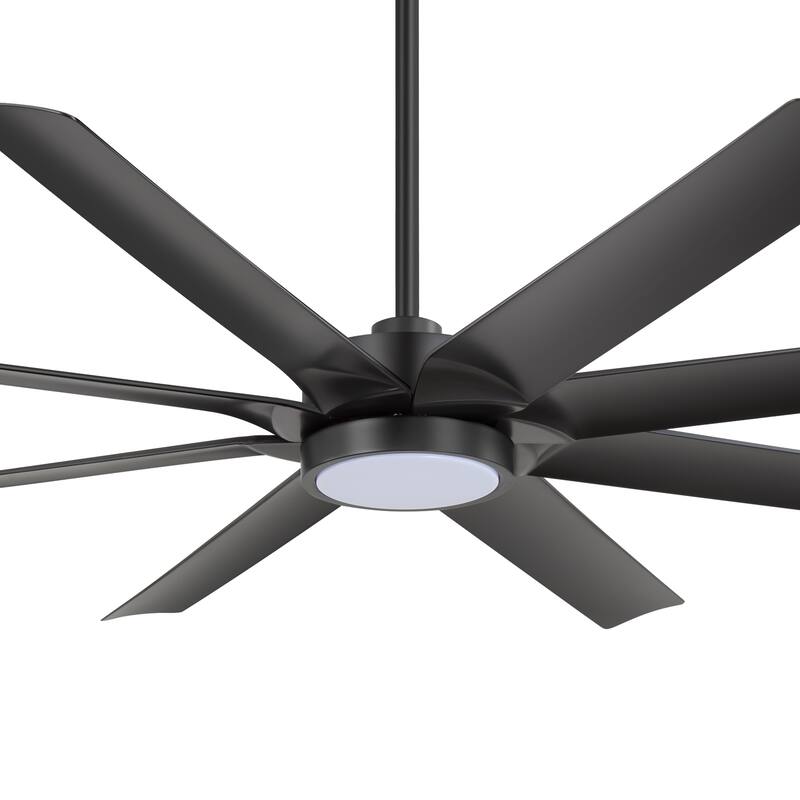 Large 72" 8-Blade Integrated LED Ceiling Fan with Light and Remote