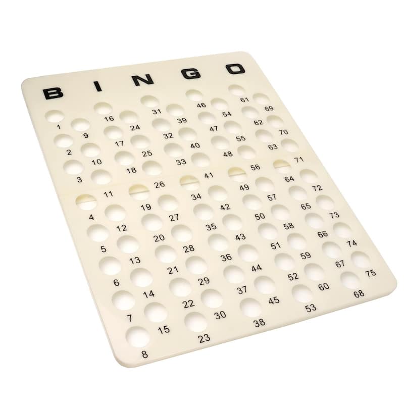 GSE™ Bingo Master Board for 1.5" Ping Pong Bingo Balls, Plastic Bingo Calling Board for Bingo Game - Master Board - Master Board