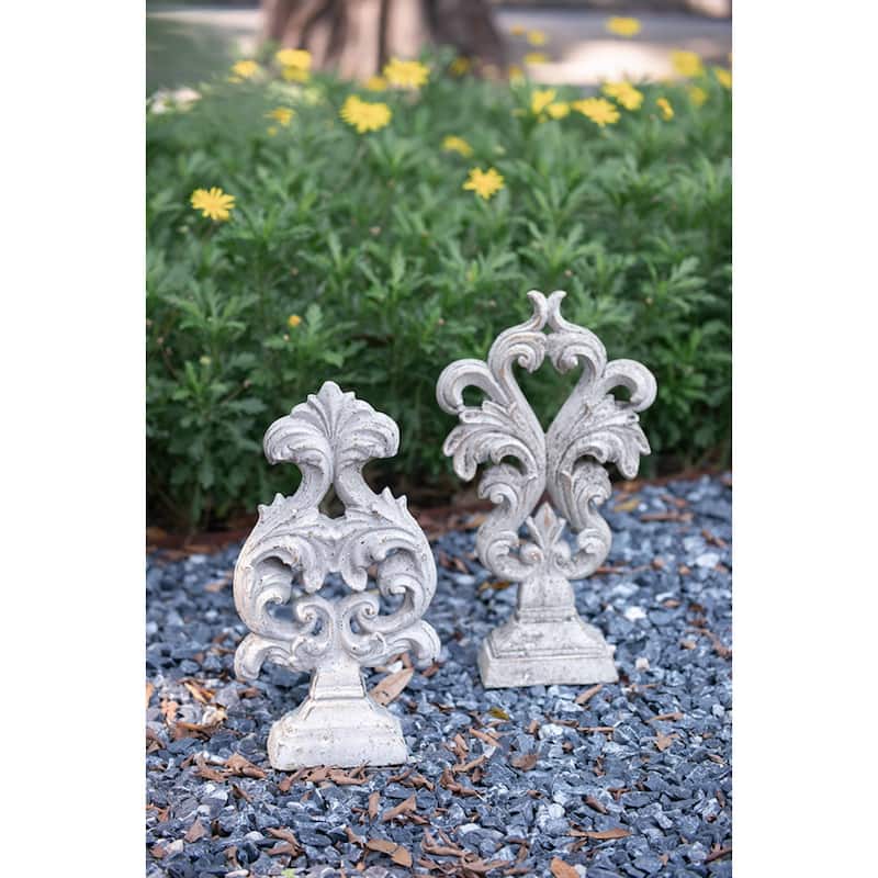 Traditional Style Cement Sculptural Decoration - 15"