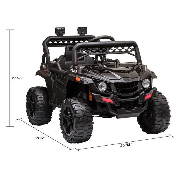 dimension image slide 2 of 4, Lorise 12V Battery Powered Kids Ride on Car with Remote Control