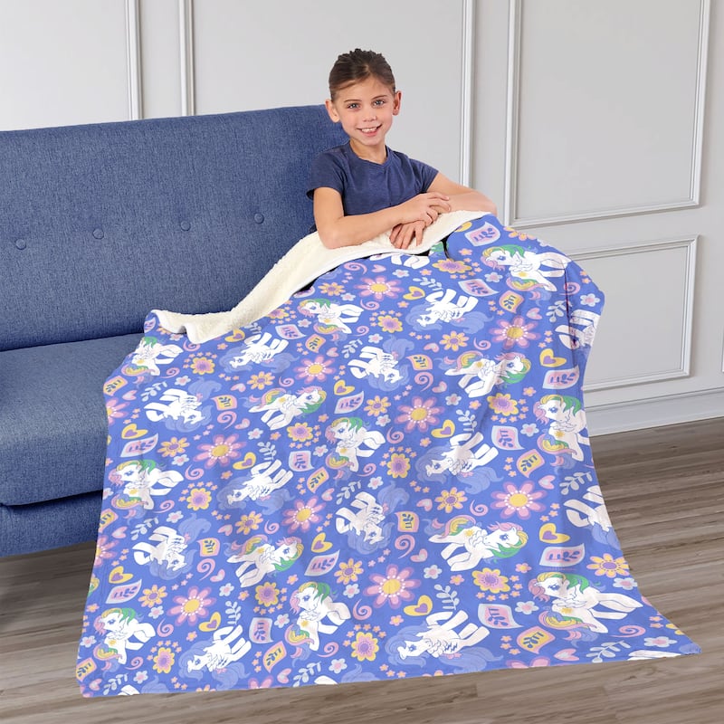 Hasbro My Little Pony Silk Touch Sherpa Throw Blanket