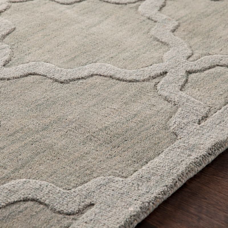 Hand-Tufted Amy Tone-on-Tone Lattice Wool Rug