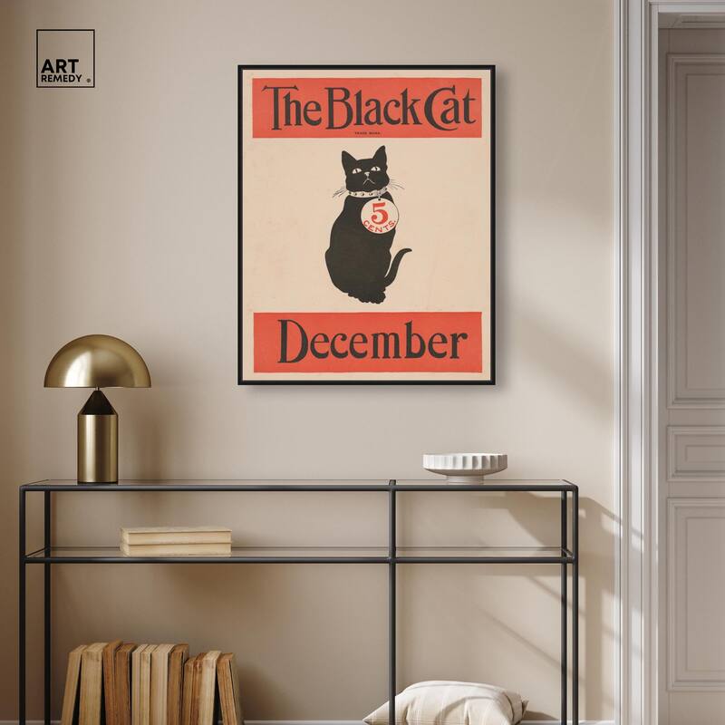 The Black Cat December 1890 Canvas by Art Remedy