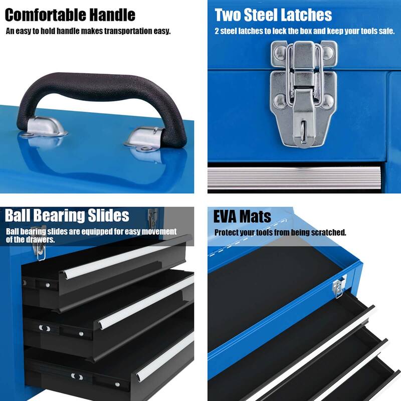 Costway Portable Tool Chest Box Storage Cabinet Garage Mechanic