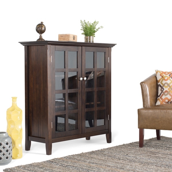 WYNDENHALL Normandy SOLID WOOD 39 inch Wide Rustic Medium Storage Cabinet - 39"w x 17"d x 42.2"h