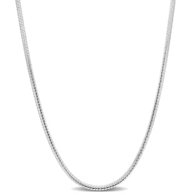 Miadora Sterling Silver Herringbone Chain Necklace