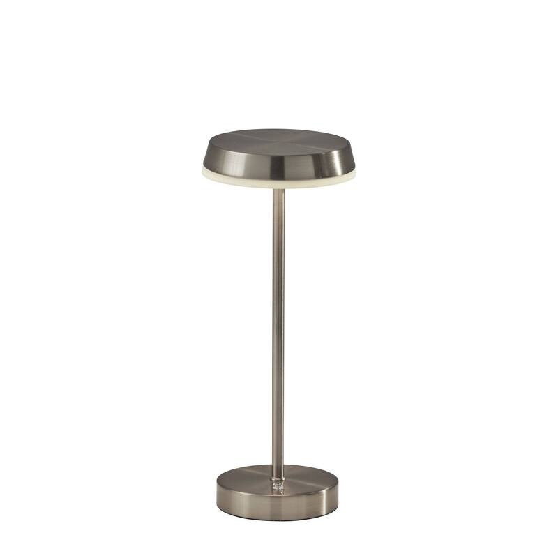 Tommy LED Cordless Table Lamp - Brushed Steel