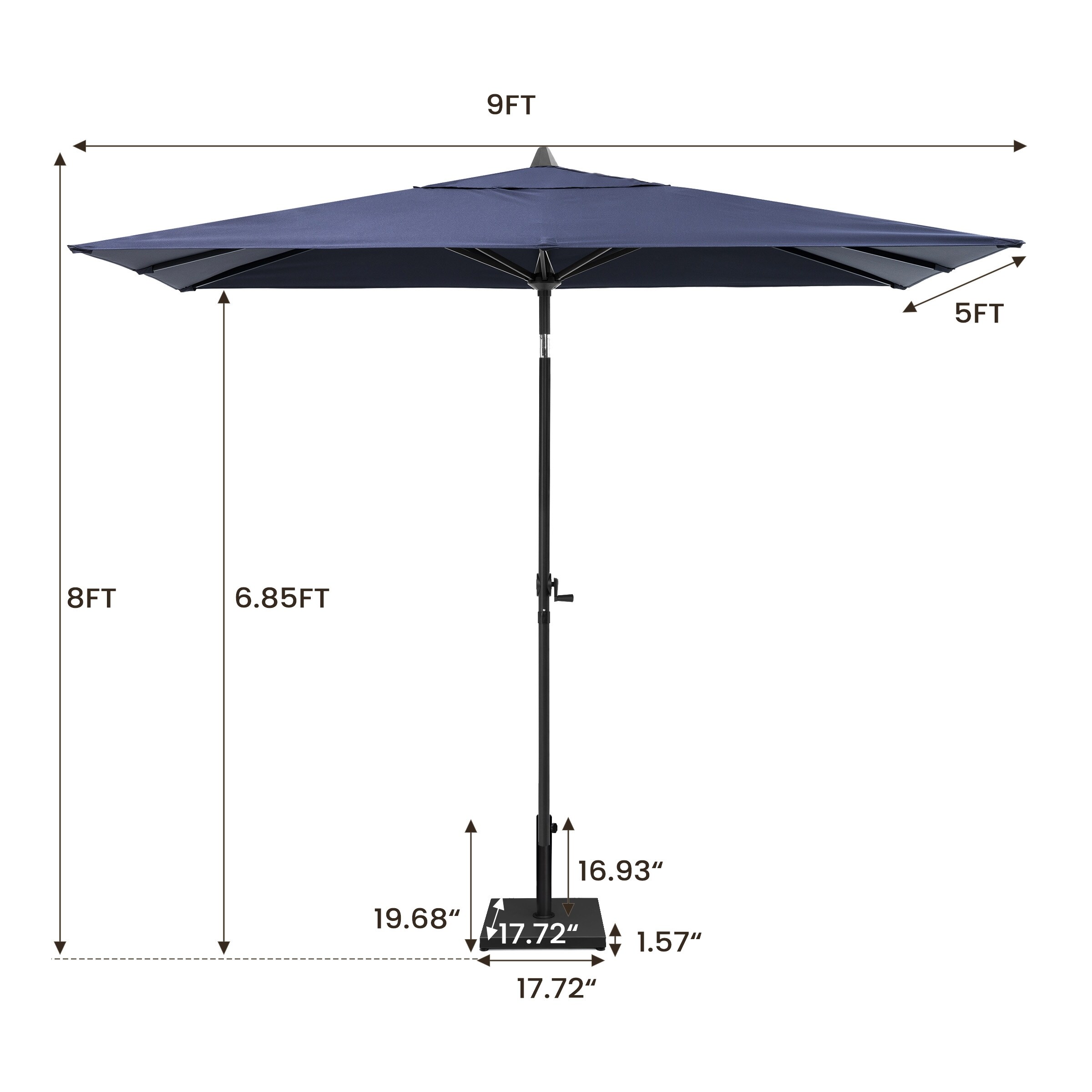 6 adjustable height patio umbrellas Ft Outdoor Umbrella Best Selection Tilt Patio Payment method:Cash / Paynow Price Rectangle California Umbrella market style