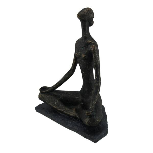 Shop Blackened Bronze Finish Abstract Meditating Woman Sculpture