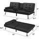 preview thumbnail 22 of 26, Homall Futon Sofa Bed Convertible Lounge Couch Sofa with Cupholders & Pillows