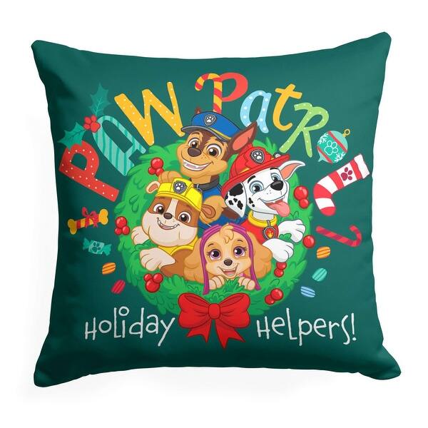 slide 2 of 4, Nickelodeon Paw Patrol Holiday Helpers 18 Inch Throw Pillow