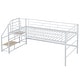 preview thumbnail 34 of 32, Simple & Space-saving Design Mid Metal Loft Bed with Storage stairs, Twin Size