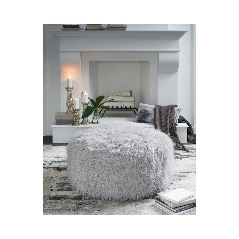 Signature Design by Ashley Galice Oversized Accent Ottoman - Light Grey