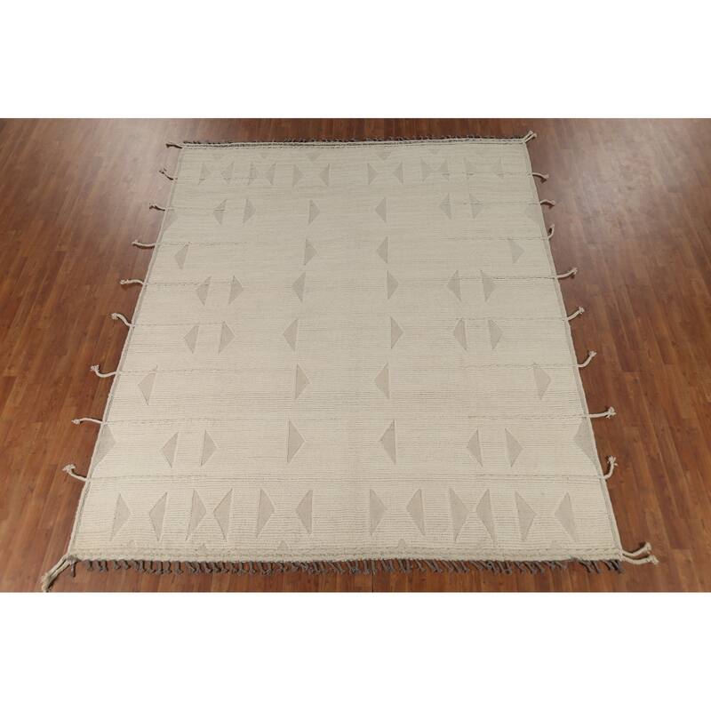 Moroccan Oriental Area Rug Hand-Knotted Wool Carpet - 8'8"x 10'5"