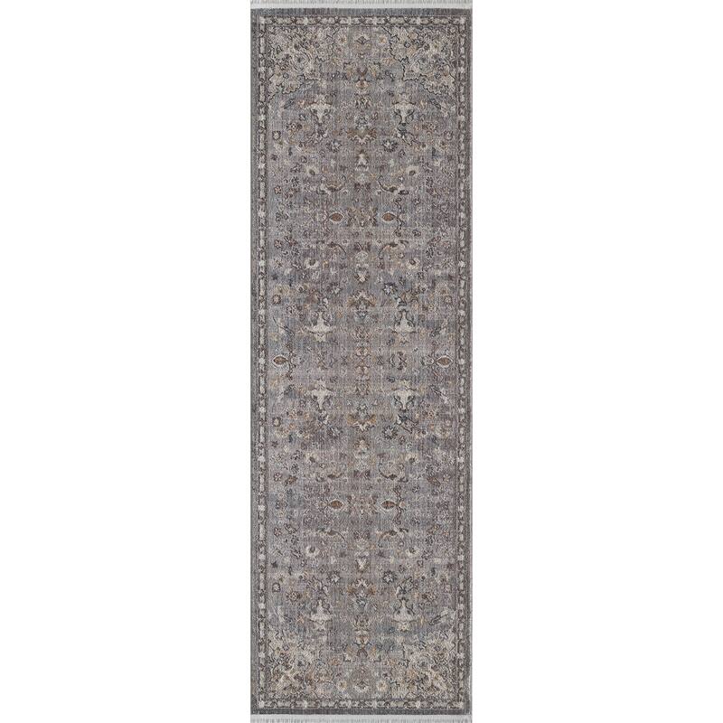 Domani Greige Modern Traditions Area Rug - 2'7" x 8' Runner