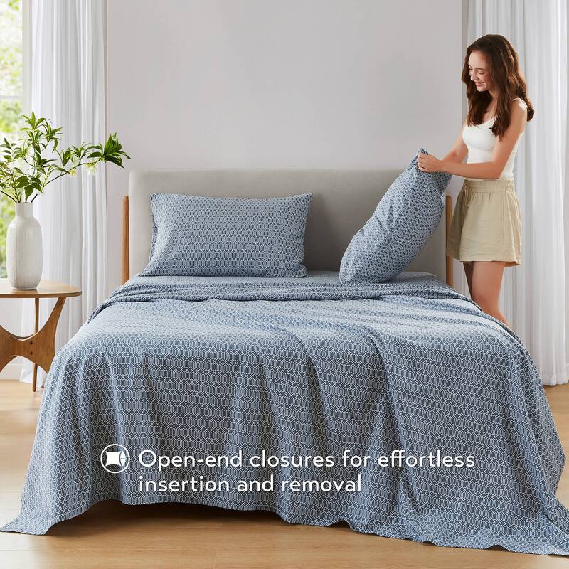Chelsea Square 144 Thread Count Cotton Printed Cotton Sheets