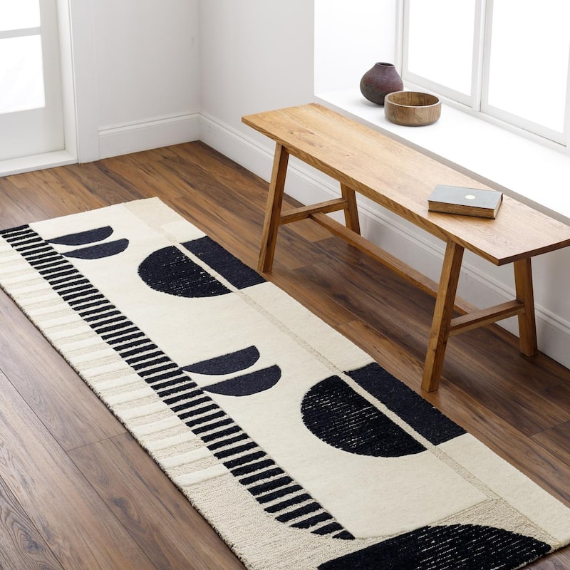 Livabliss Brooklyn Casual Abstract Area Rug - 2'6" x 8' Runner - Cream