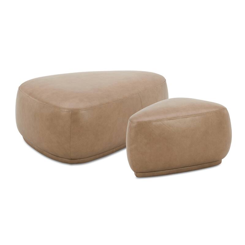 Pebble 44" & 26" Rounded Triangle Cocktail Ottoman Set