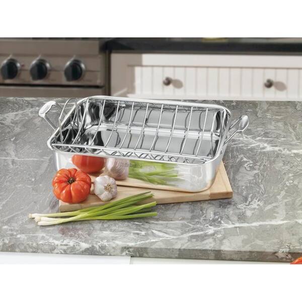 Cuisinart Chef's Classic Stainless Cookware 16" Rectangular Roaster ...