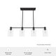 preview thumbnail 5 of 11, Hunter Lochemeade 4-Light Linear Chandelier - Dining Room, Kitchen Island - Modern Farmhouse, Transitional, Industrial