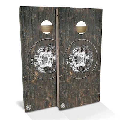 Utah Flag Rustic Outdoor Cornhole Board Set