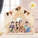 preview thumbnail 3 of 18, Gymax 3-4 Kids Large Play Tent House w/ 2 Opening Doors Star Lights &