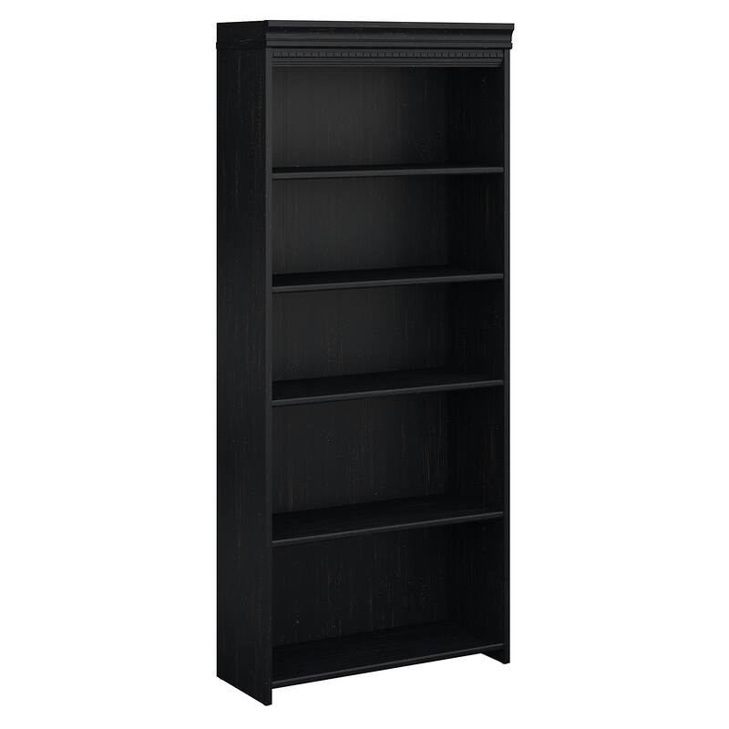 Fairview Antique White 5-shelf Bookcase - Antique - 29.57"L x 12.09"W x 68.94"H