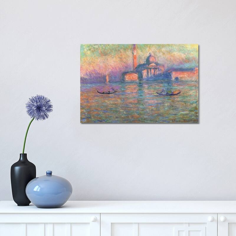 iCanvas "San Giorgio Maggiore, Venice, 1908 " by Claude Monet Canvas Print - 12x18x1.5