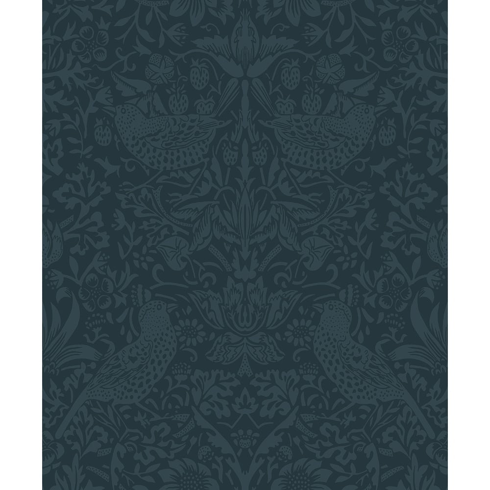 Seabrook Designs Tonal Bird Garden Prepasted Wallpaper