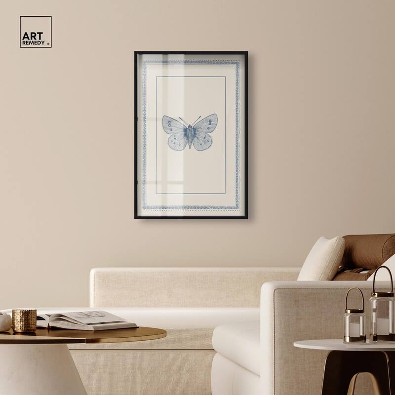 Blue Butterfly I Shadowbox by Art Remedy