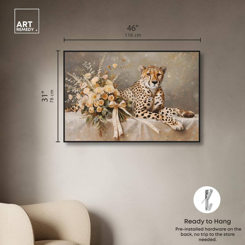 Bouquet Cheetah Canvas by Art Remedy