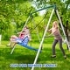 preview thumbnail 7 of 8, Hapfan 50 inch Saucer Swing with Frame, 6.5 ft Tall Swingset, 500 lbs Heavy Duty Swing Sets for Backyard for Kids and Adults