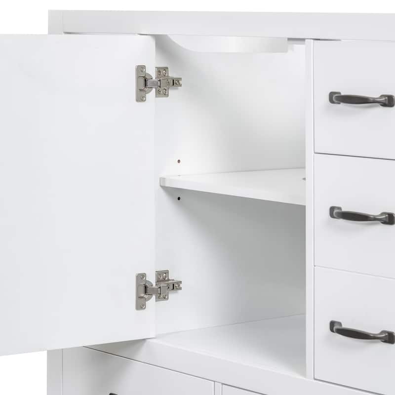 36 in. W x 18 in. D x 33 in. H Freestanding Bath Vanity Cabinet without Top in White - 36 in.