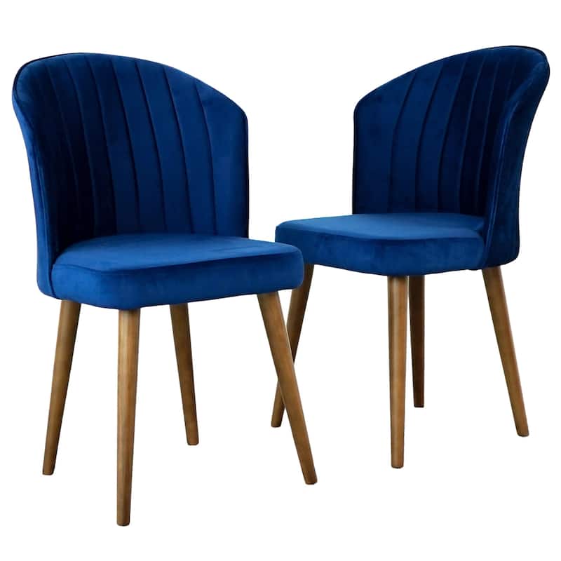 GDFStudio - Parsons Modern Velvet Dining Chair with Full Back Support & Solid Wood Frame, Set of 2 - 20.5"
