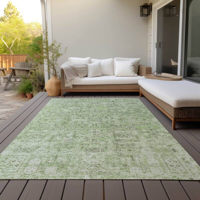 Machine Washable Indoor/ Outdoor Chantille Vintage Traditional Rug