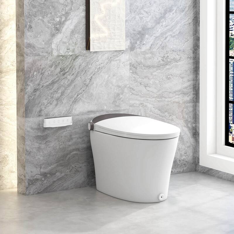 Costway Smart Toilet with Adjustable Heated Seat Dryer Night Light - See Details