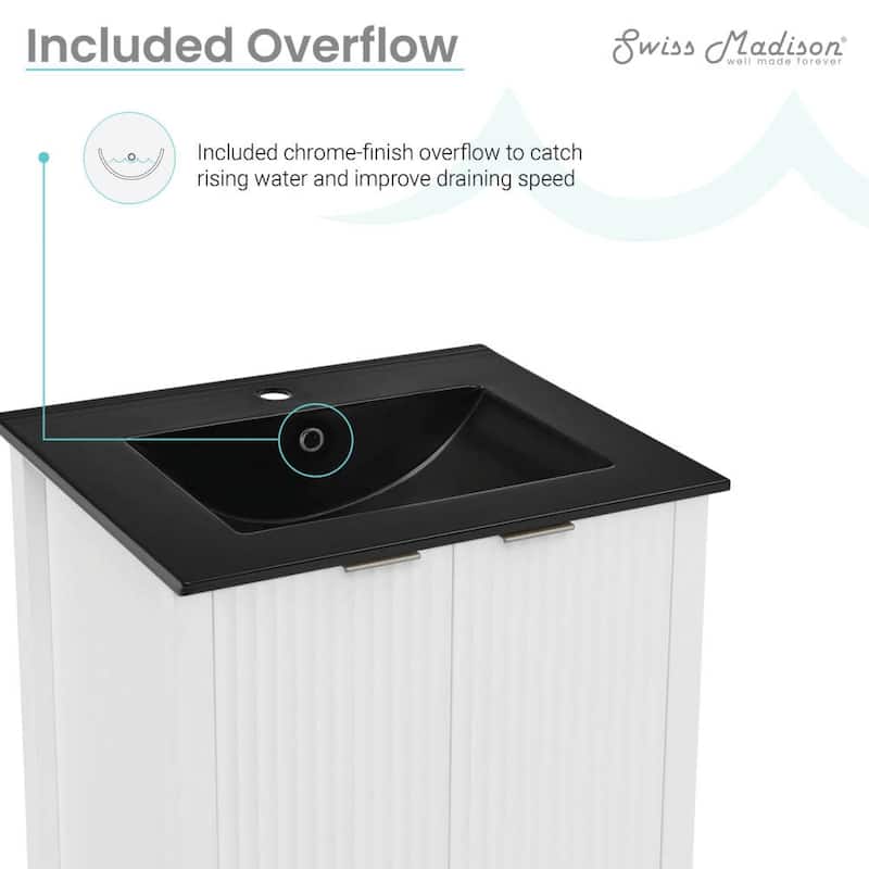 Swiss Madison SM-BV290MB Bastille 24" Free Standing Single Basin