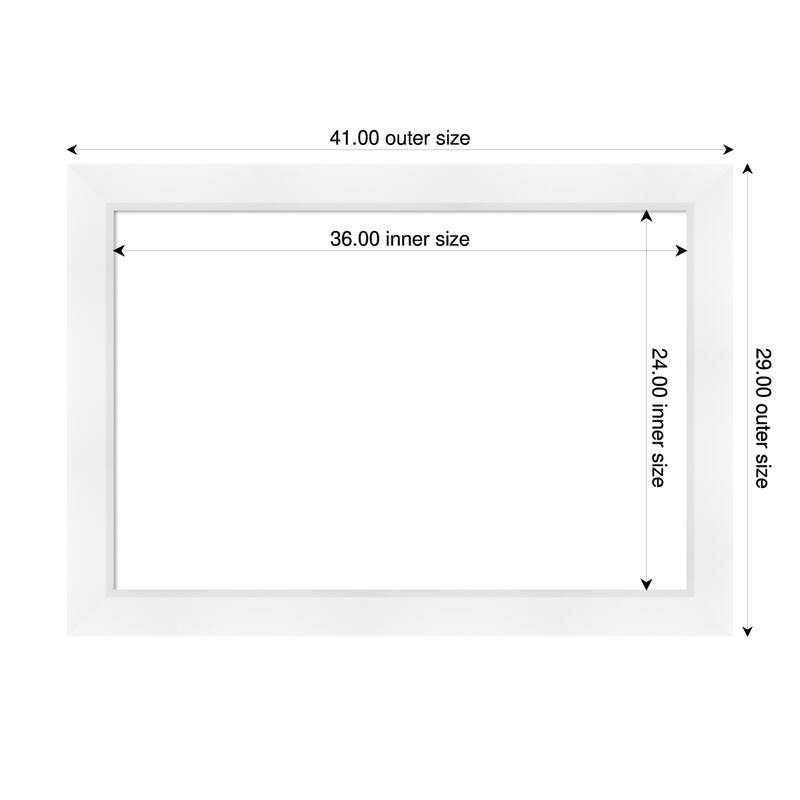 Sloped Framed Dry Erase Magnetic Board - 41 x 29 in - Sloped White