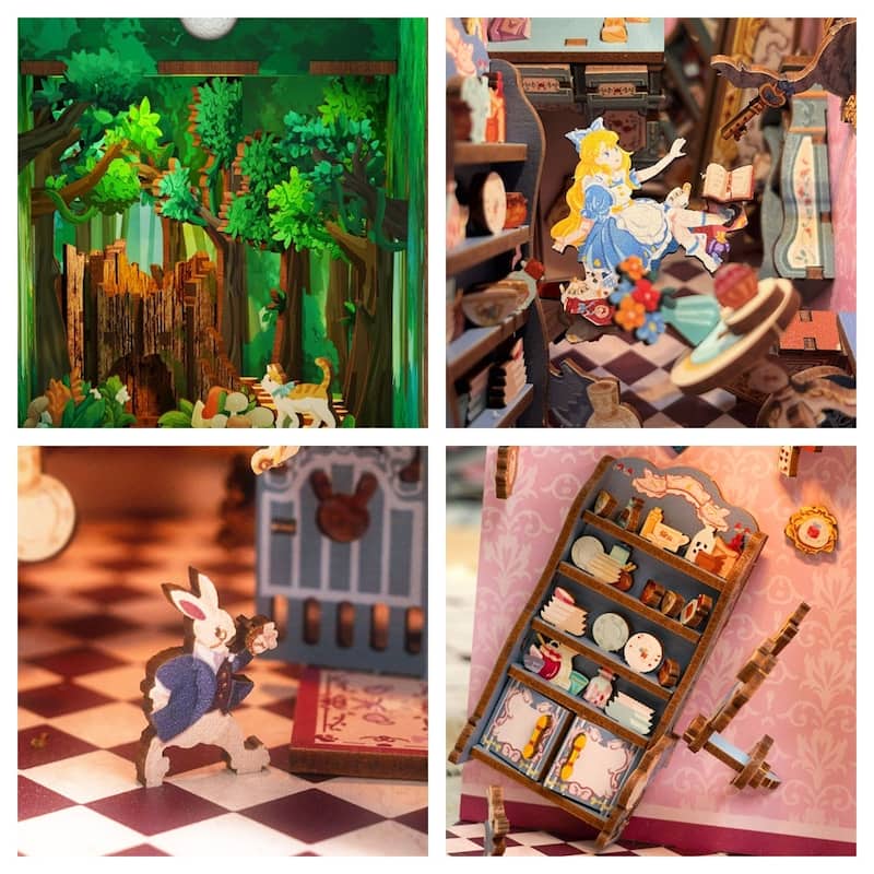 DIY 3D Book Nook Kit - Alice's Adventure 184pcs