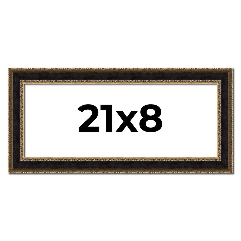 21x8 Frame Gold Antique Vintage Sold Wood Picture Frame | 1.75 Inch