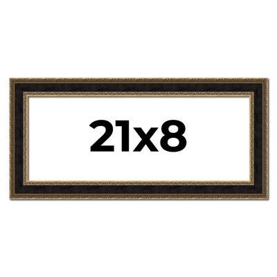 21x8 Frame Gold Antique Vintage Sold Wood Picture Frame | 1.75 Inch