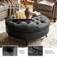 preview thumbnail 25 of 25, HULALA HOME Idalia Traditional Genuine Leather Ottoman with Caster Wheels and Solid Wood Legs