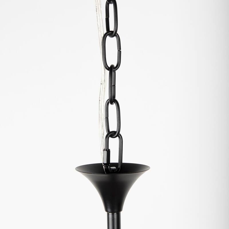 Gabriel Small Matte Black Chandelier - 36.0L x 36.0W x 59.1H