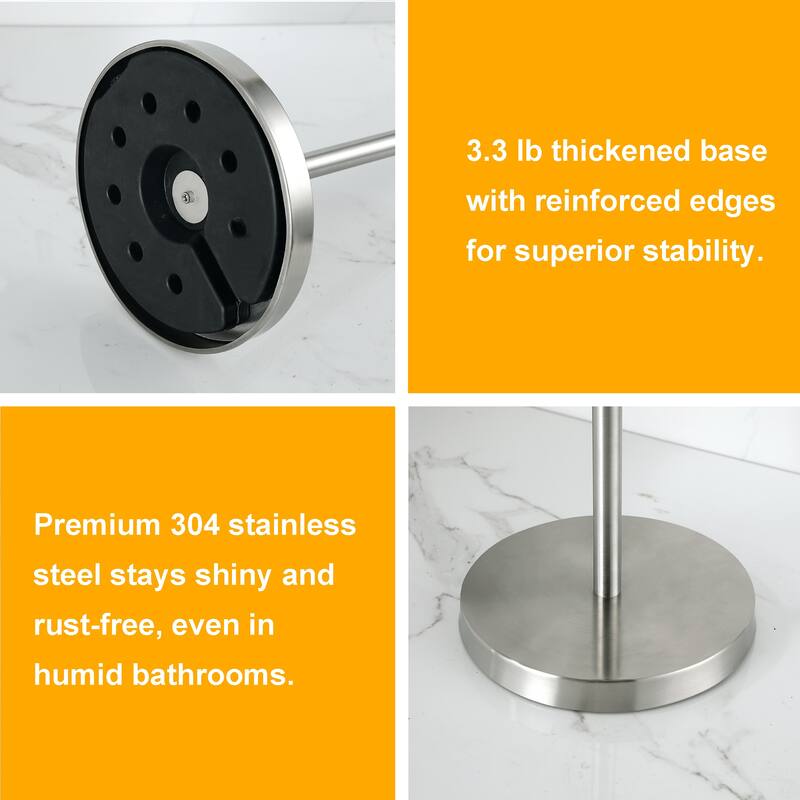 Bath Freestanding Toilet Paper Holder Tissue Roll Storage Stand