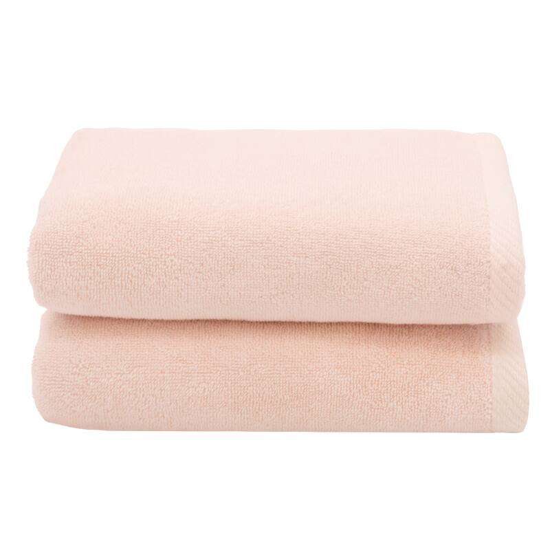 Authentic Hotel and Spa 100% Turkish Cotton Ediree Hand Towels - Set of 2 - Blush