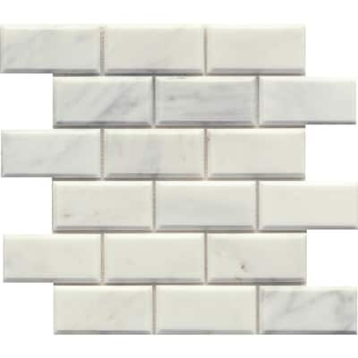 Emser Tile Marble - 12" x 12" Rectangle Brick Mosaic Wall Tile -