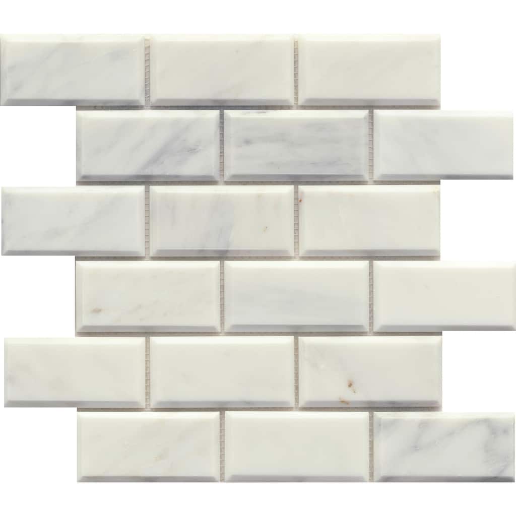 Emser Tile Marble - 12" x 12" Rectangle Brick Mosaic Wall Tile -
