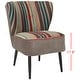 preview thumbnail 7 of 5, Safavieh Mid-Century Rainbow Striped Accent Chair