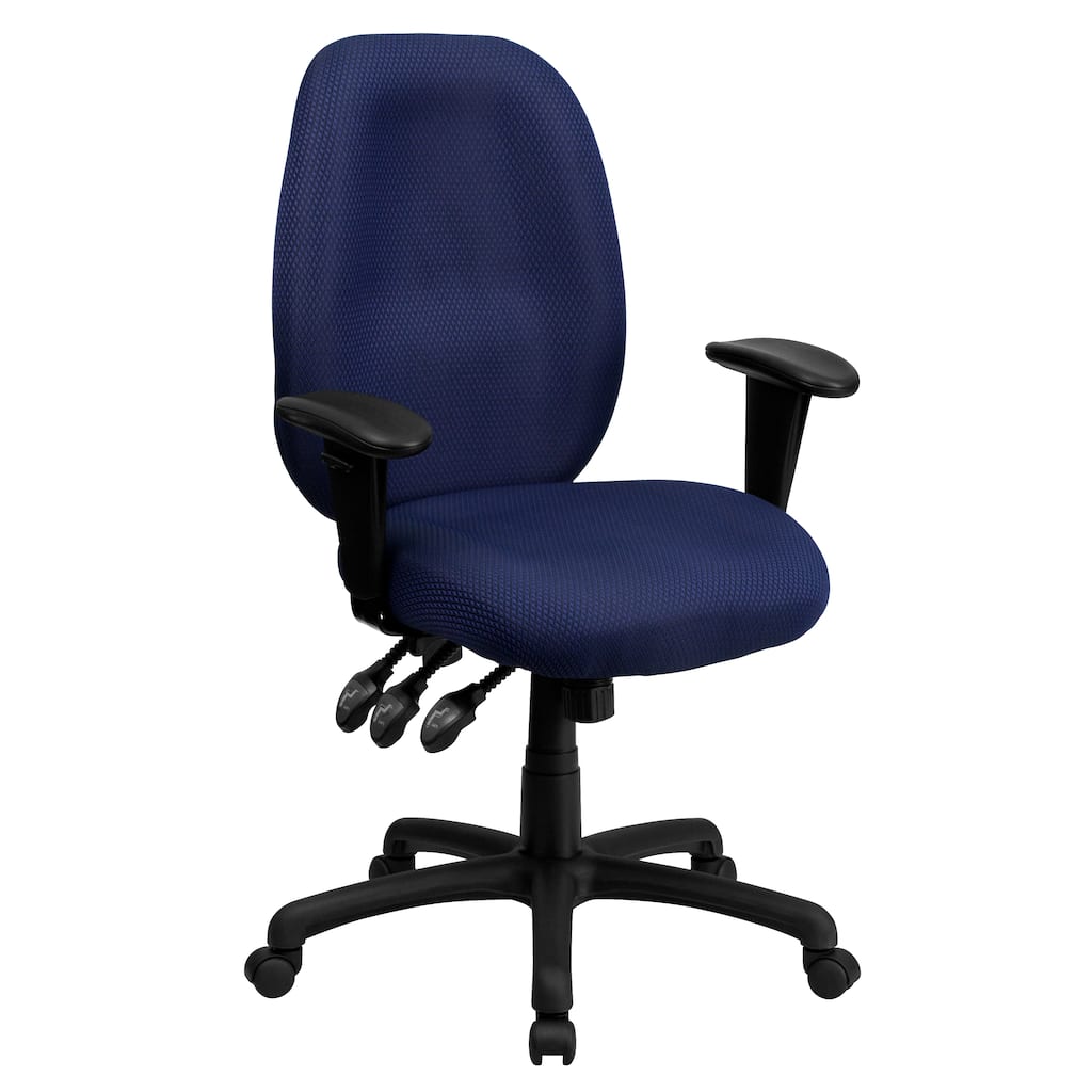 High Back Fabric Multifunction Ergonomic Executive Swivel Office Chair with Arms